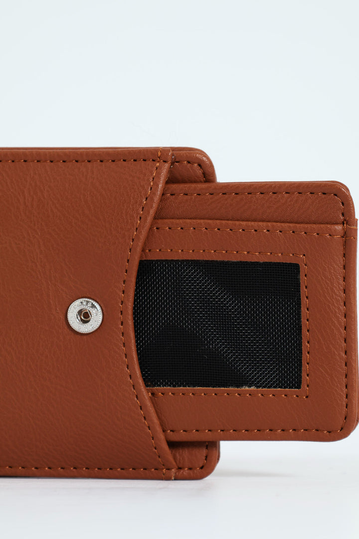 Bill Fold With Removable Cardholder Wallet - Tan