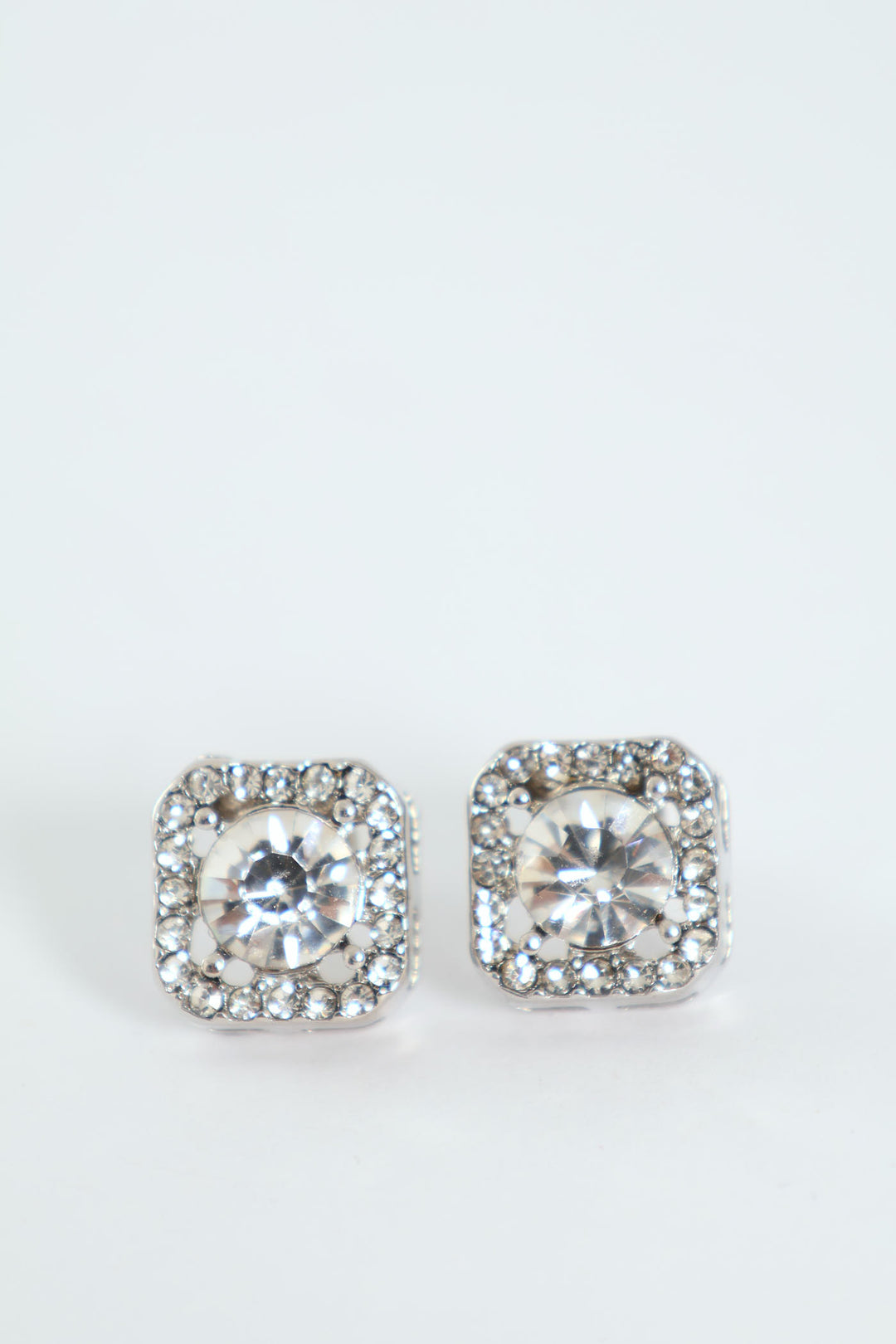 2 Pack Diamante Stud & Pendant Set - Silver