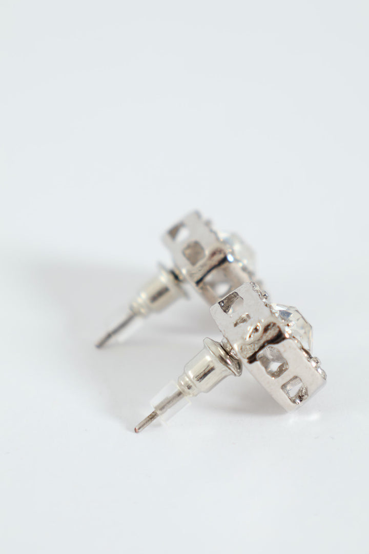 2 Pack Diamante Stud & Pendant Set - Silver