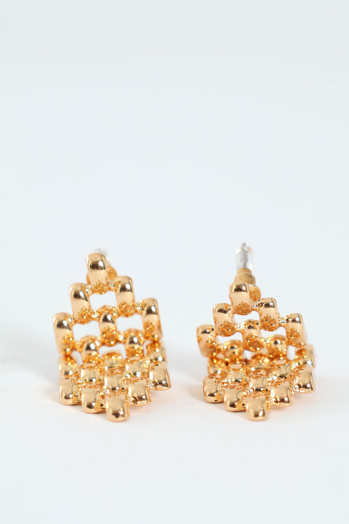 Link Statement Earring - Gold