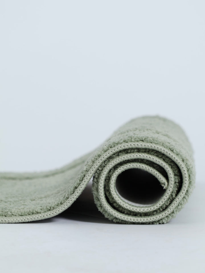 Tufted Border Small Bath Mat 1400GSM - Green