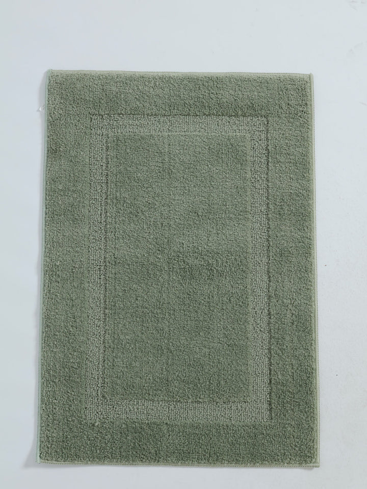 Tufted Border Small Bath Mat 1400GSM - Green