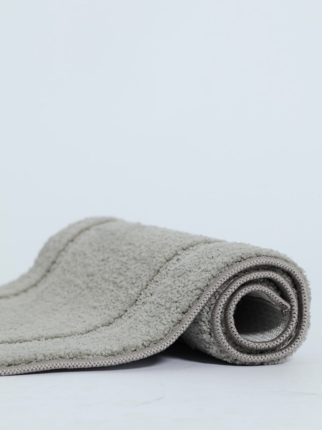 Tufted Border Small Bath Mat 1400GSM - Grey