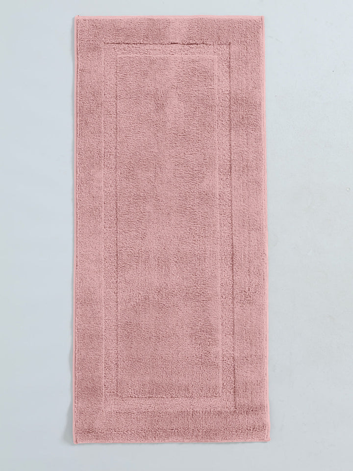Tufted Border Runner 1400Gsm Bath Mat 45X100Cm - Pink