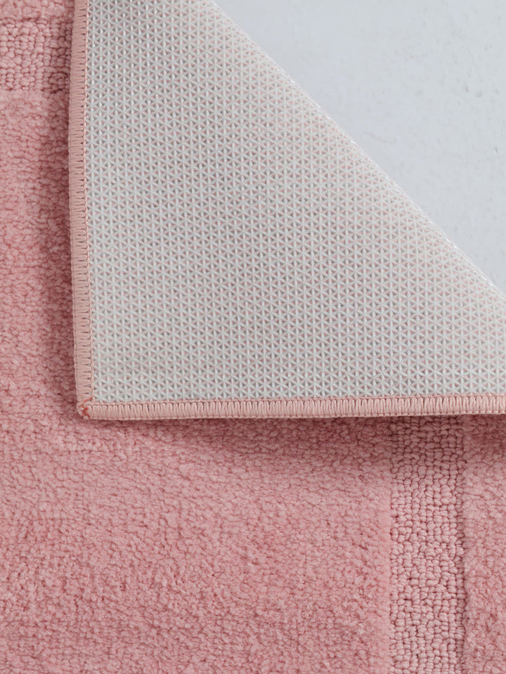 Tufted Border Runner 1400Gsm Bath Mat 45X100Cm - Pink