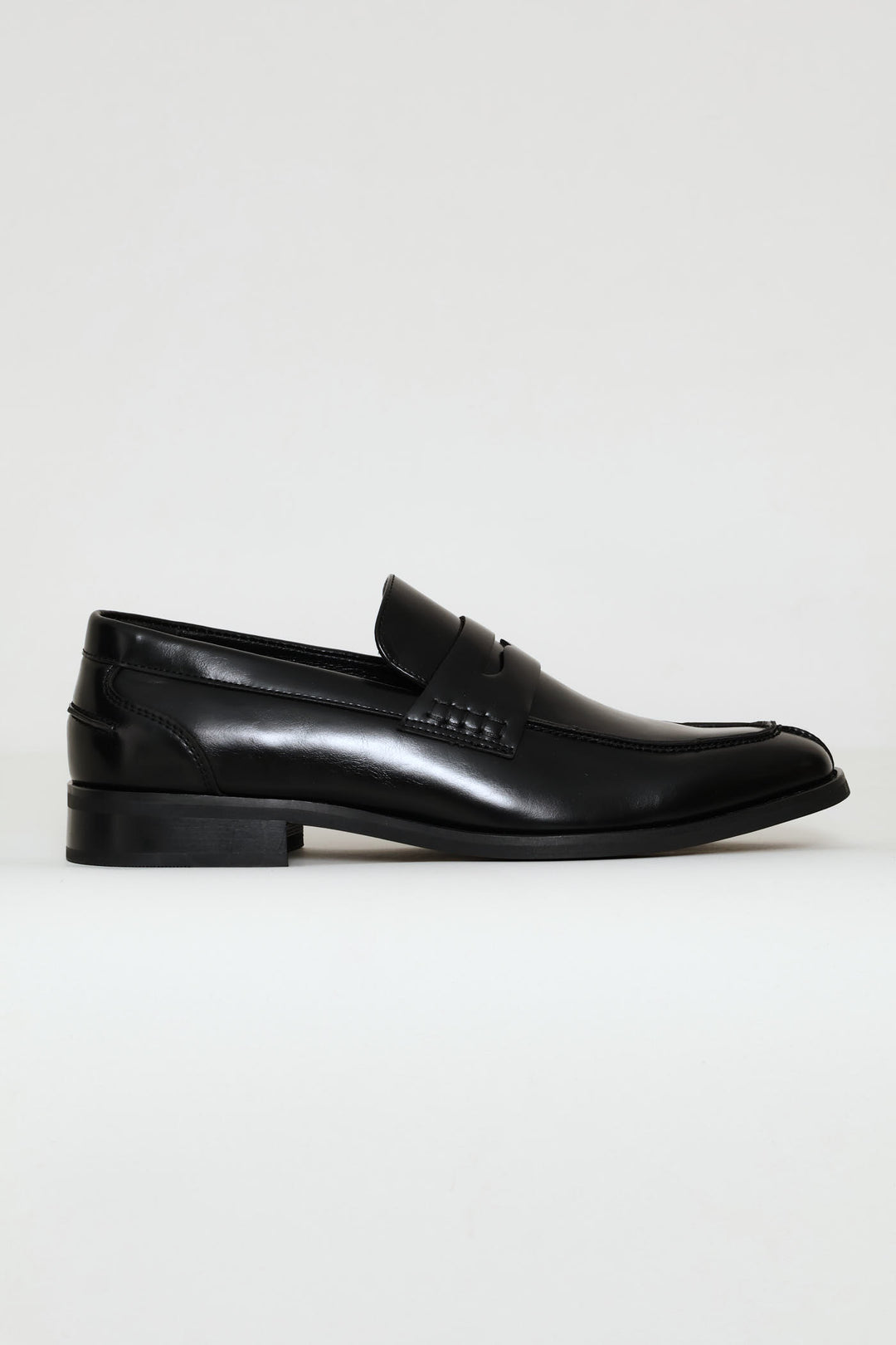Penny Moccasin Formal Slip On - Black