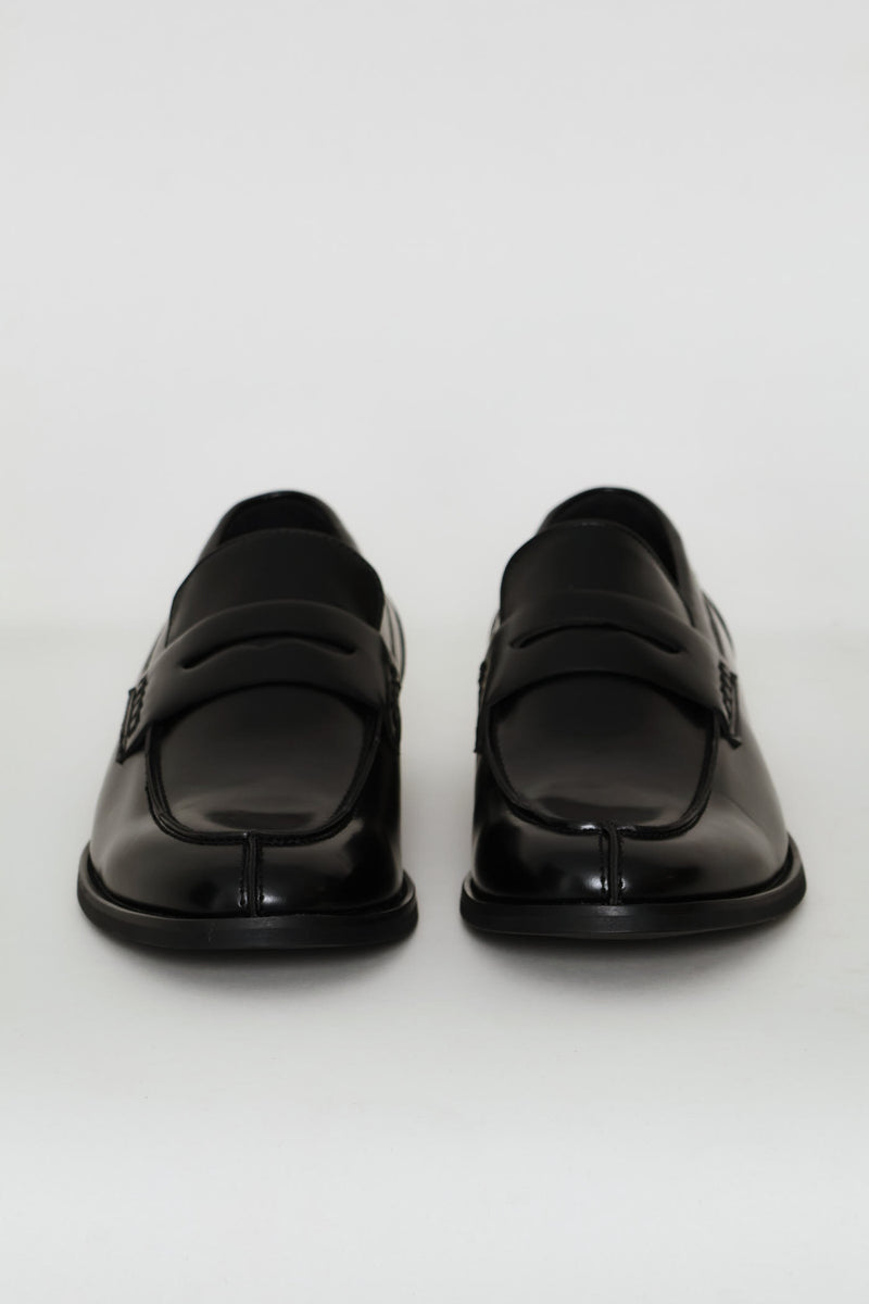 Penny Moccasin Formal Slip On - Black