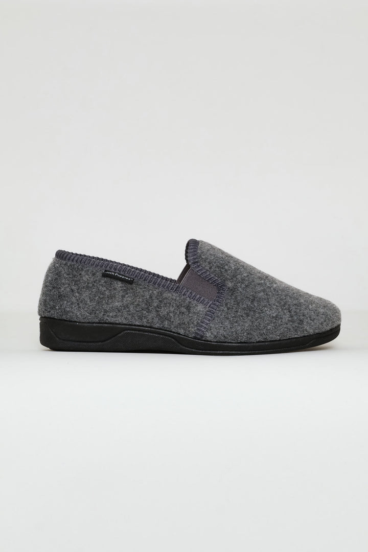 Johnny Closed Back Slipper - Grey