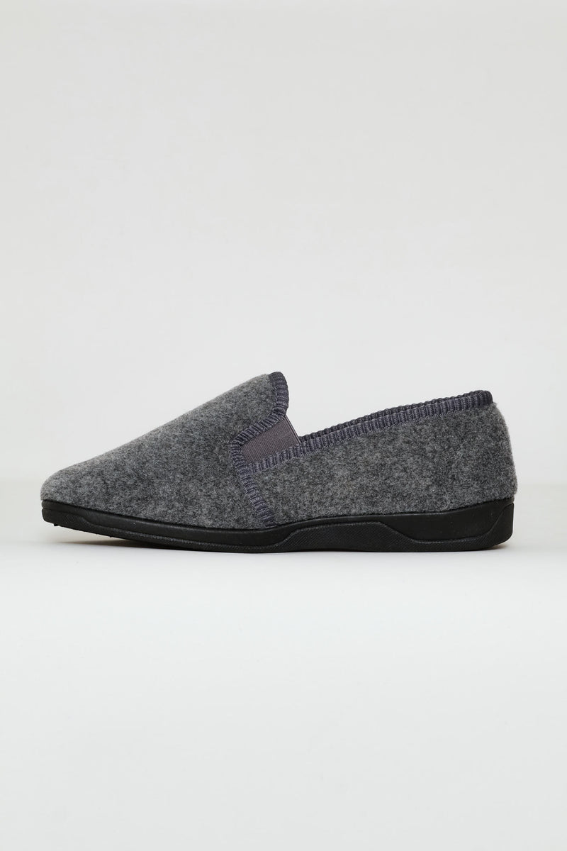 Johnny Closed Back Slipper - Grey