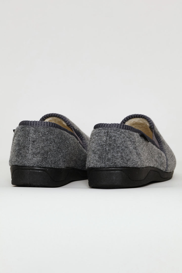 Johnny Closed Back Slipper - Grey