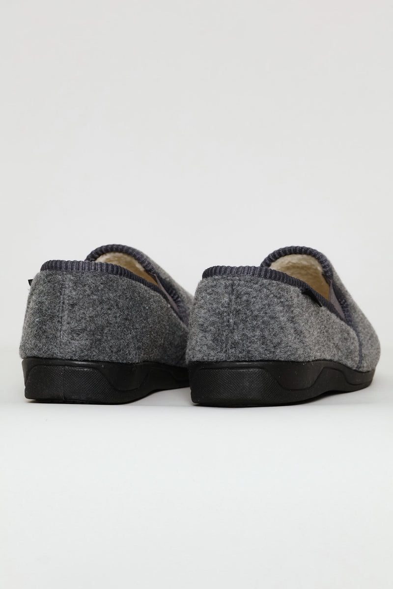 Johnny Closed Back Slipper - Grey
