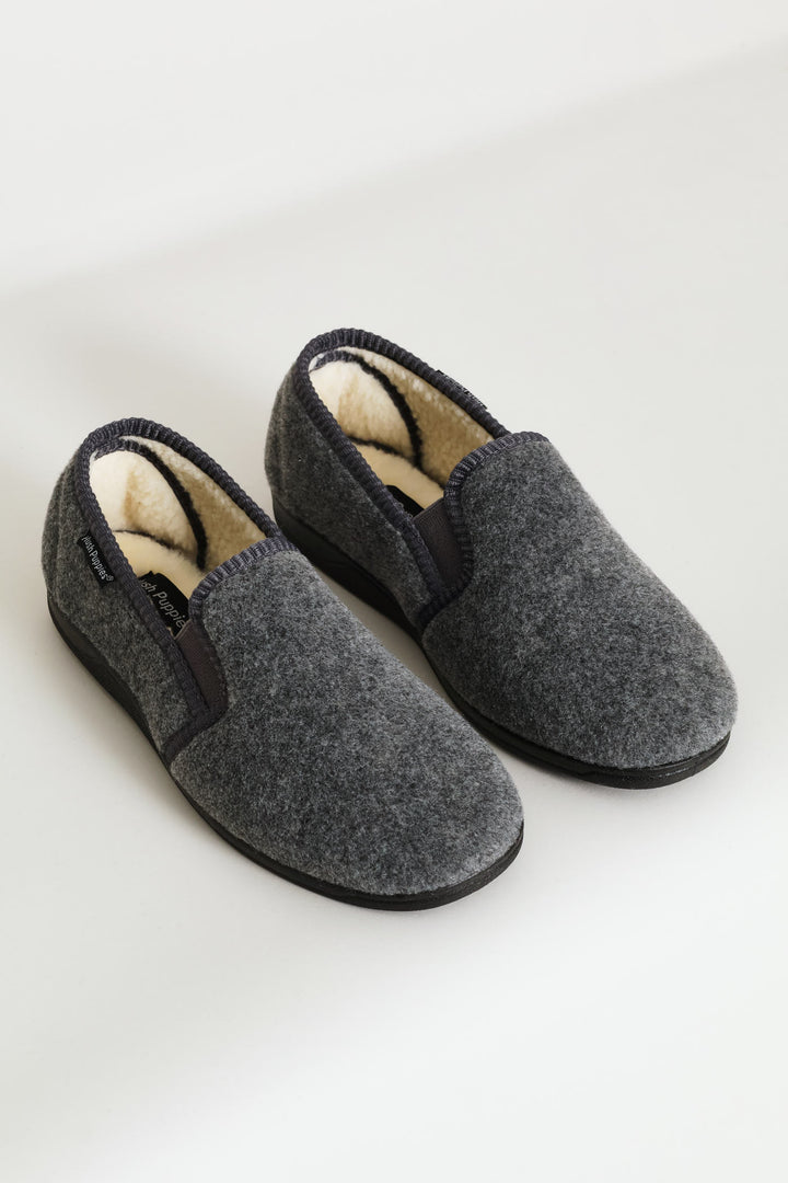 Johnny Closed Back Slipper - Grey