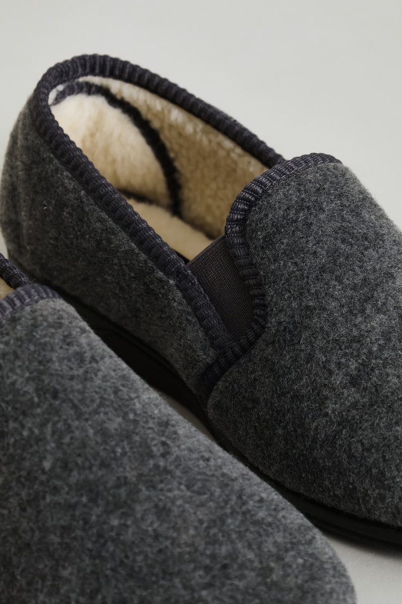 Johnny Closed Back Slipper - Grey