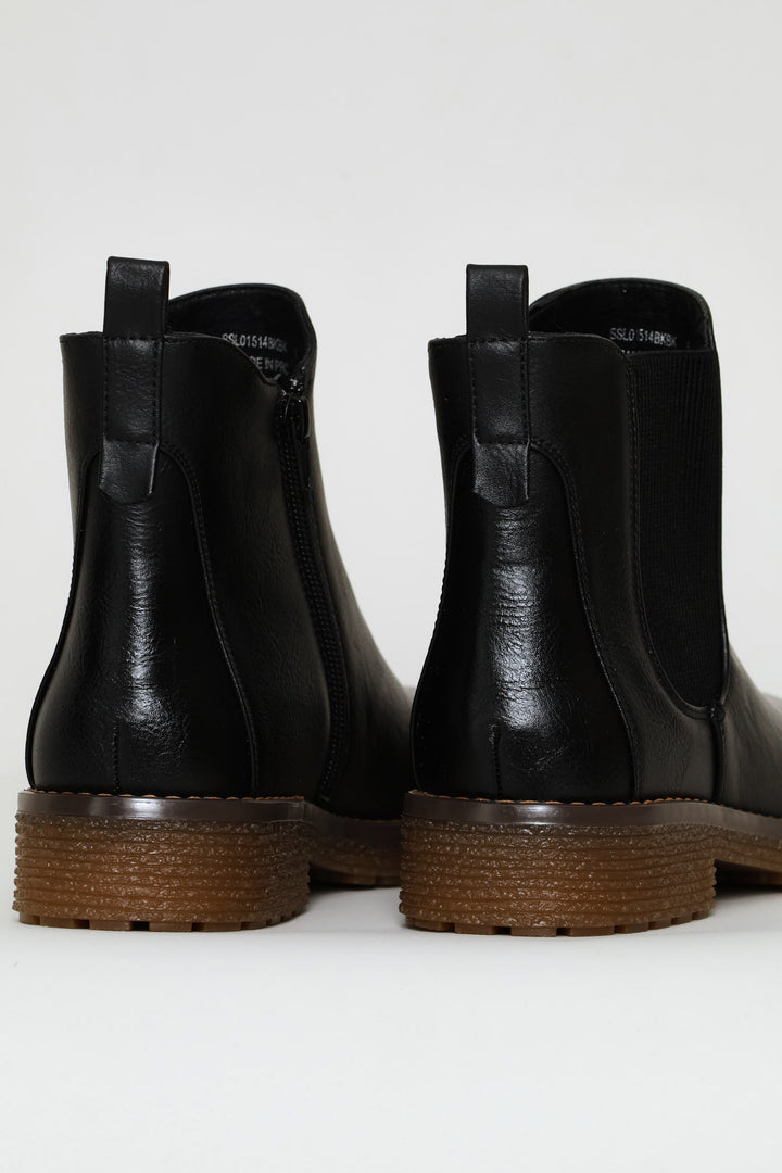 Belinda Lug Sole Chelsea Boot - Black