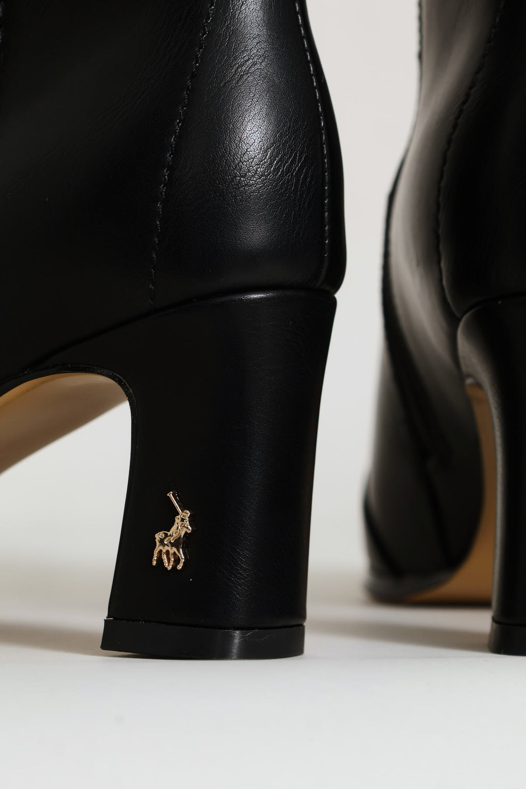 Slim Block Heel Ankle Boot - Black