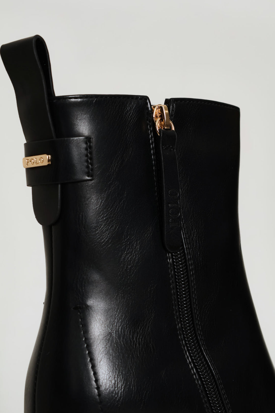Slim Block Heel Ankle Boot - Black