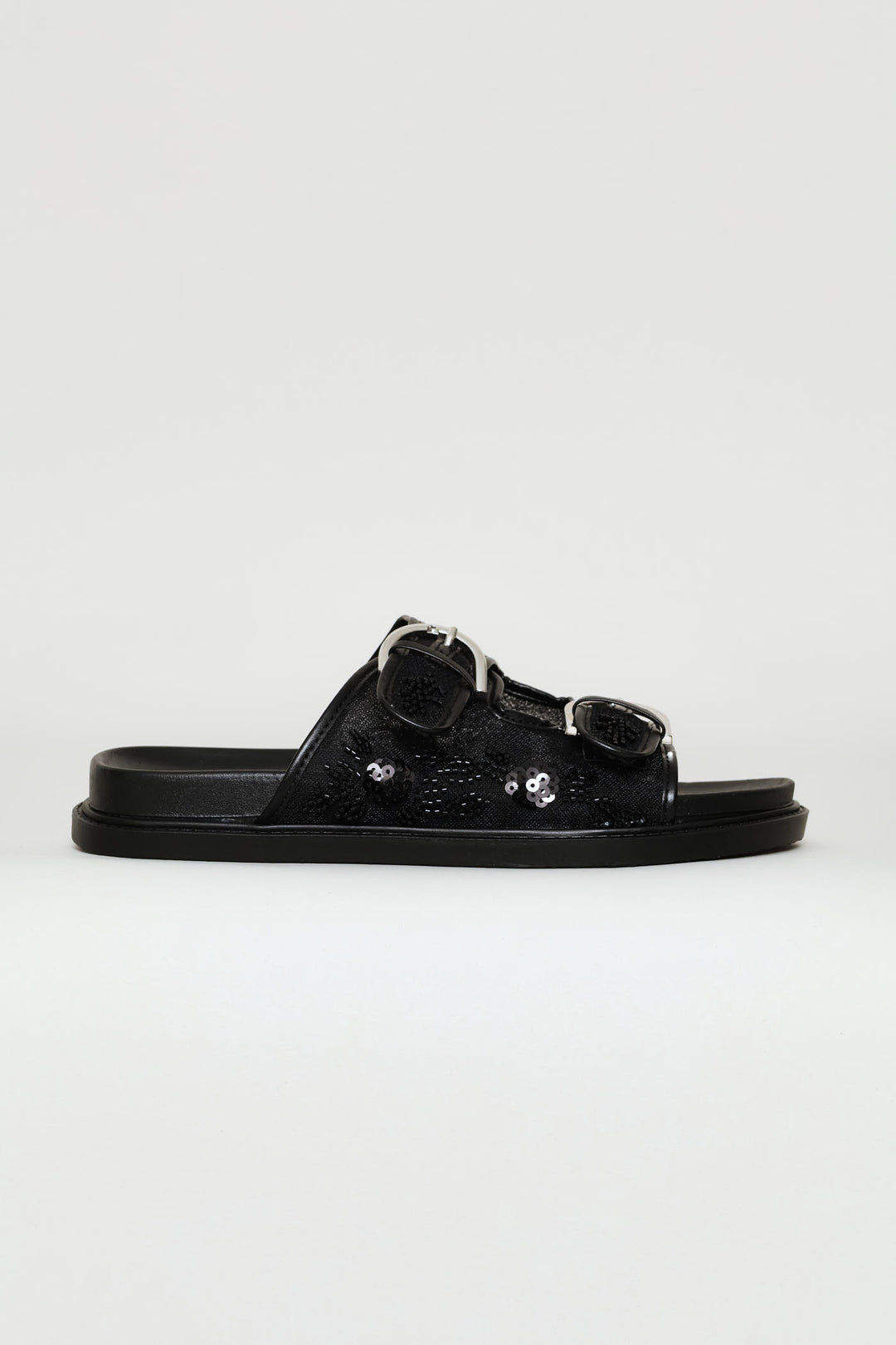 Beaded Slide On Moulded Footbead - Black