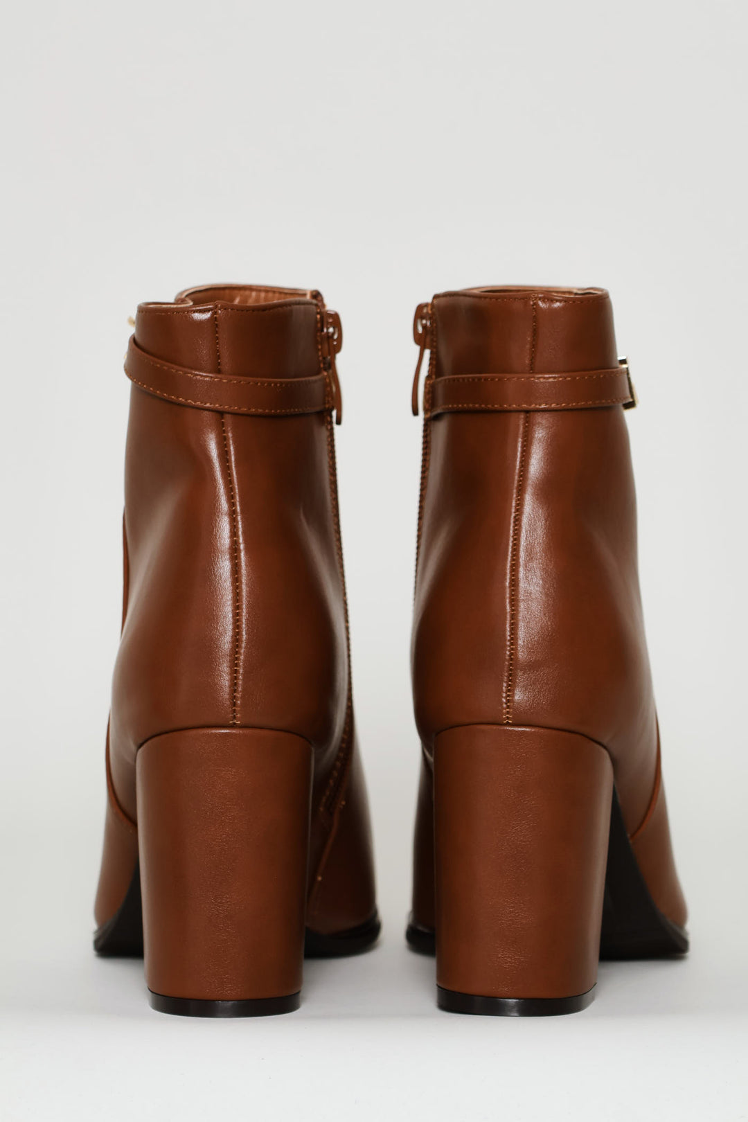 Square Heel Ankle Boot - Tan