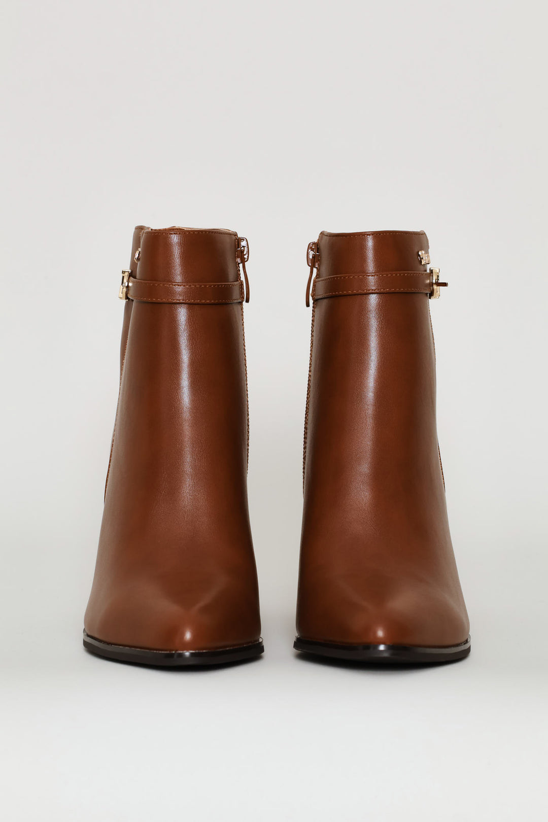 Square Heel Ankle Boot - Tan