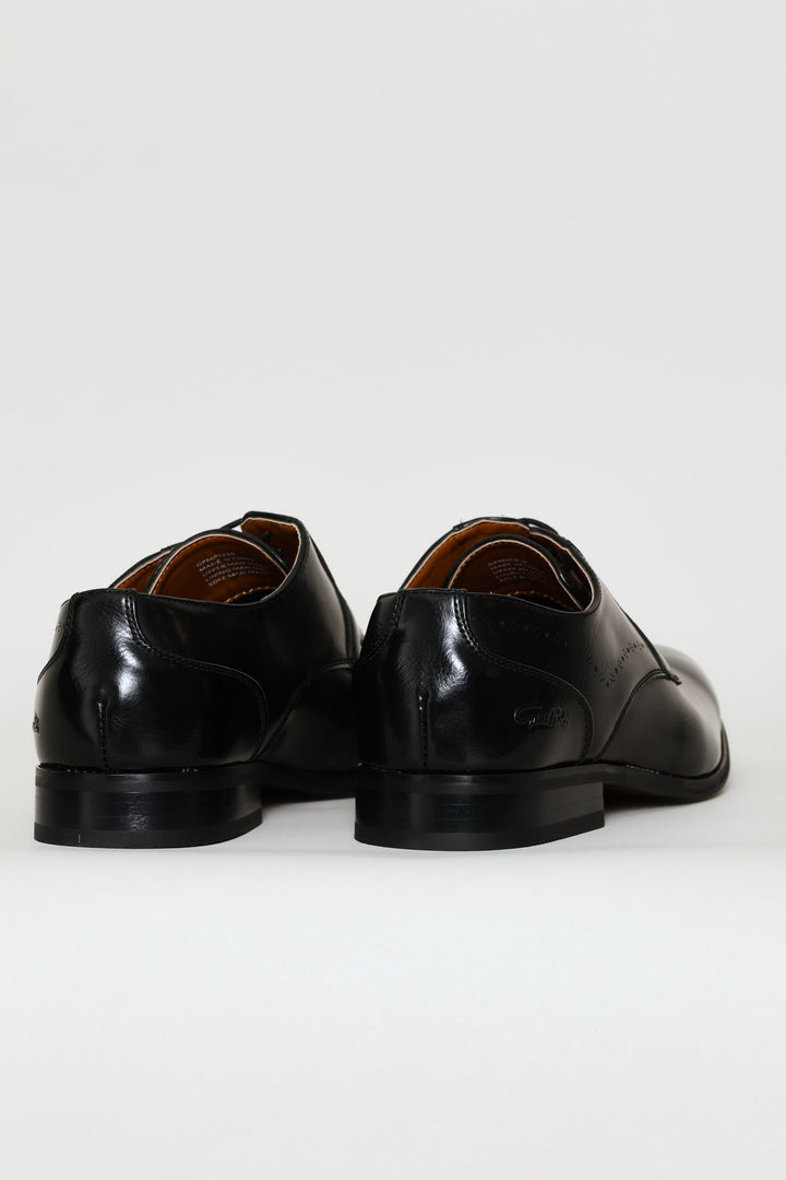 Punched Detail Derby Shoe - Black