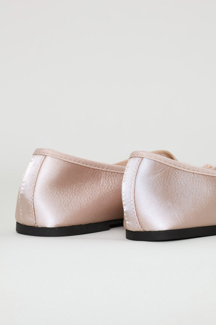 Bow Detail Ballerina Mary Jane Pump - Champagne
