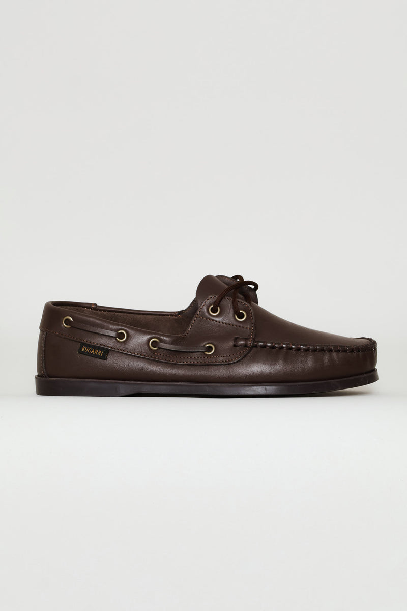 Evo Basic Leather Dockside Shoe - Chocolate