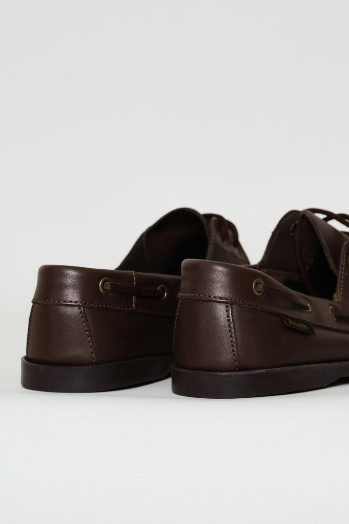 Evo Basic Leather Dockside Shoe - Chocolate