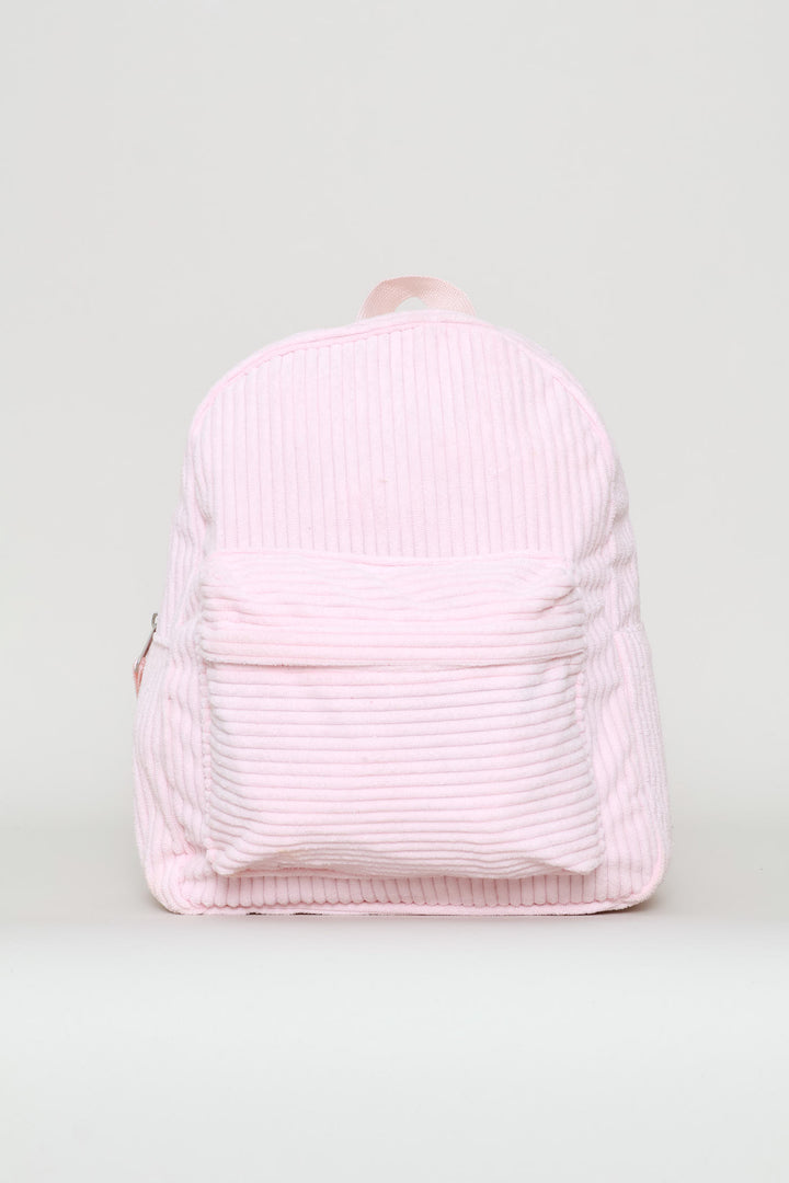 Girls Mini Corduroy Backpack - Pink