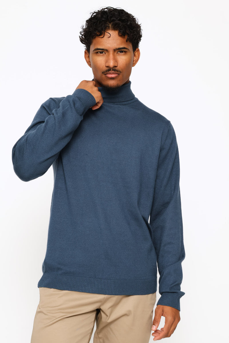 Long Sleeve Poloneck - Petrol