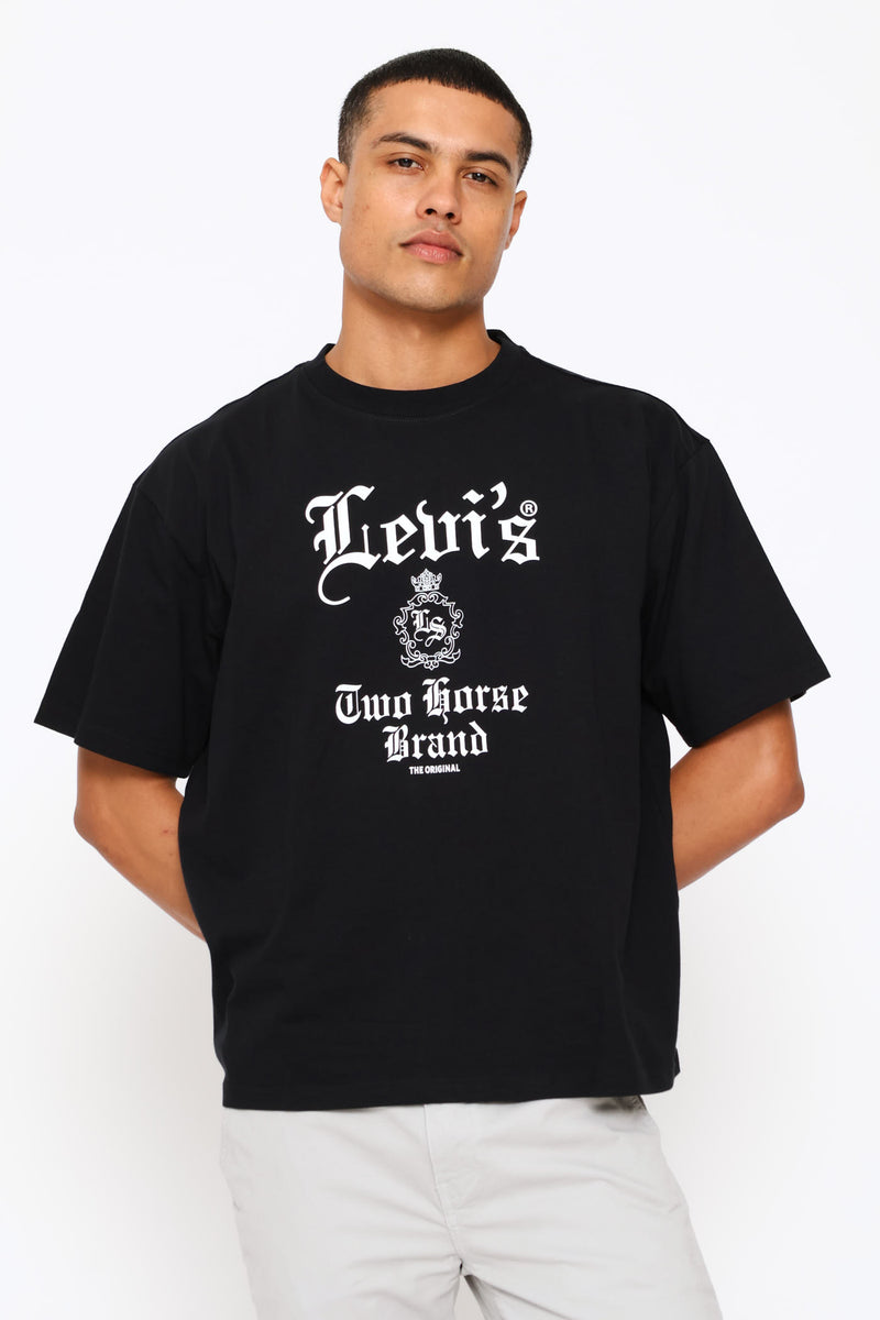 Gothic Za Boxy Tee - Black