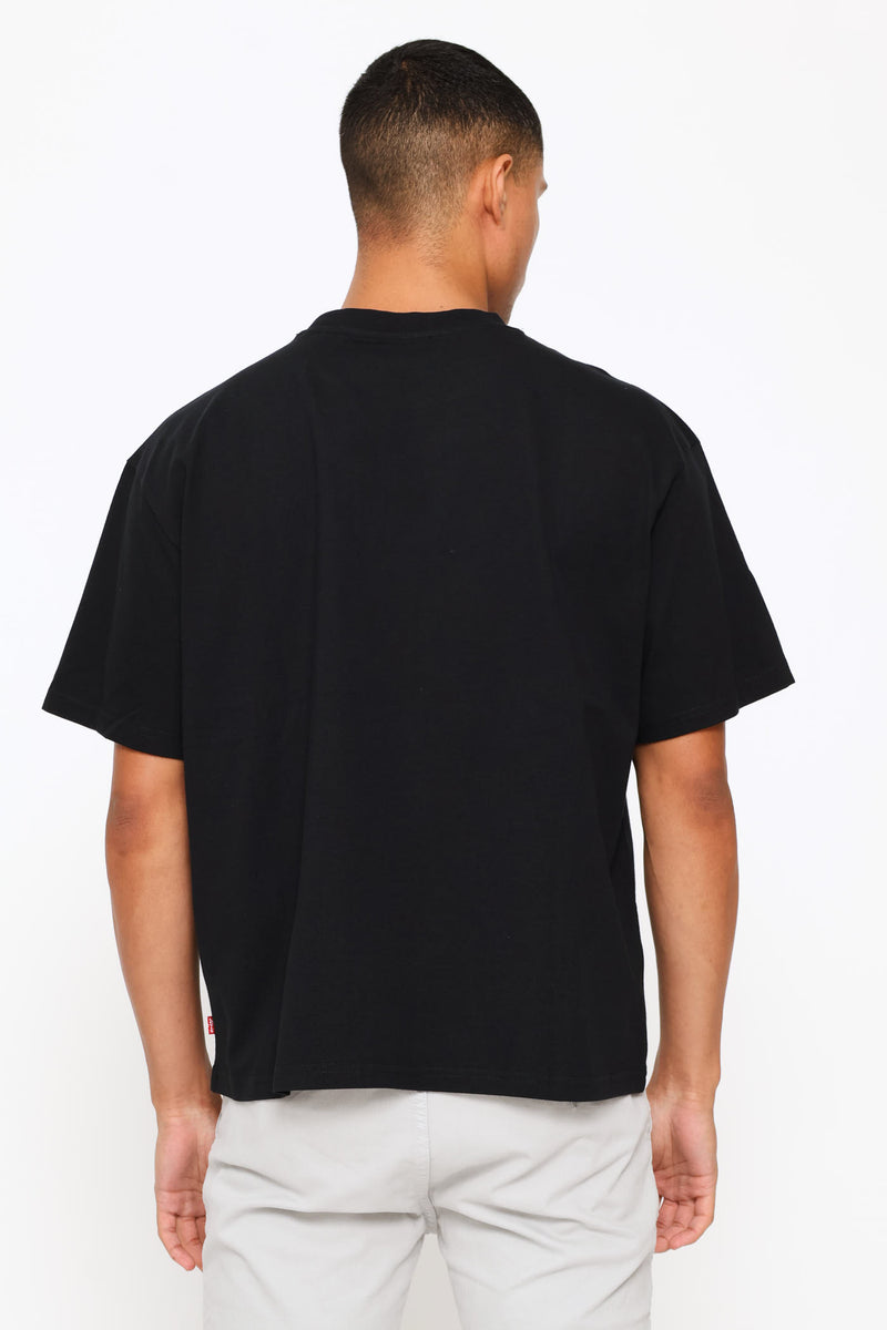 Gothic Za Boxy Tee - Black