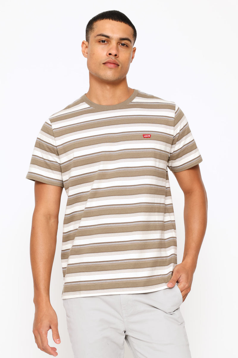 Jen Stripe Maitake Original Hm Tee - Brown