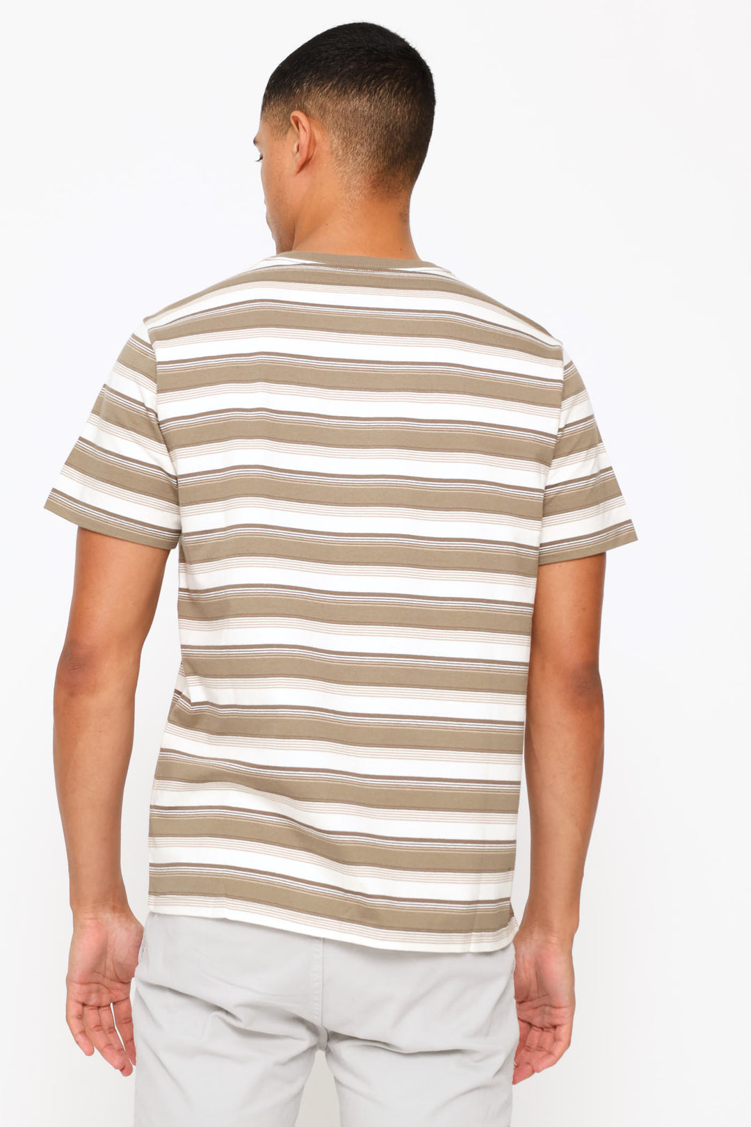 Jen Stripe Maitake Original Hm Tee - Brown