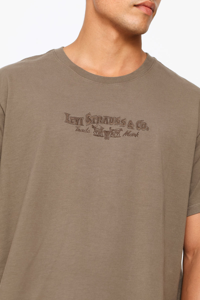 Relaxed Fit Tee - Brown