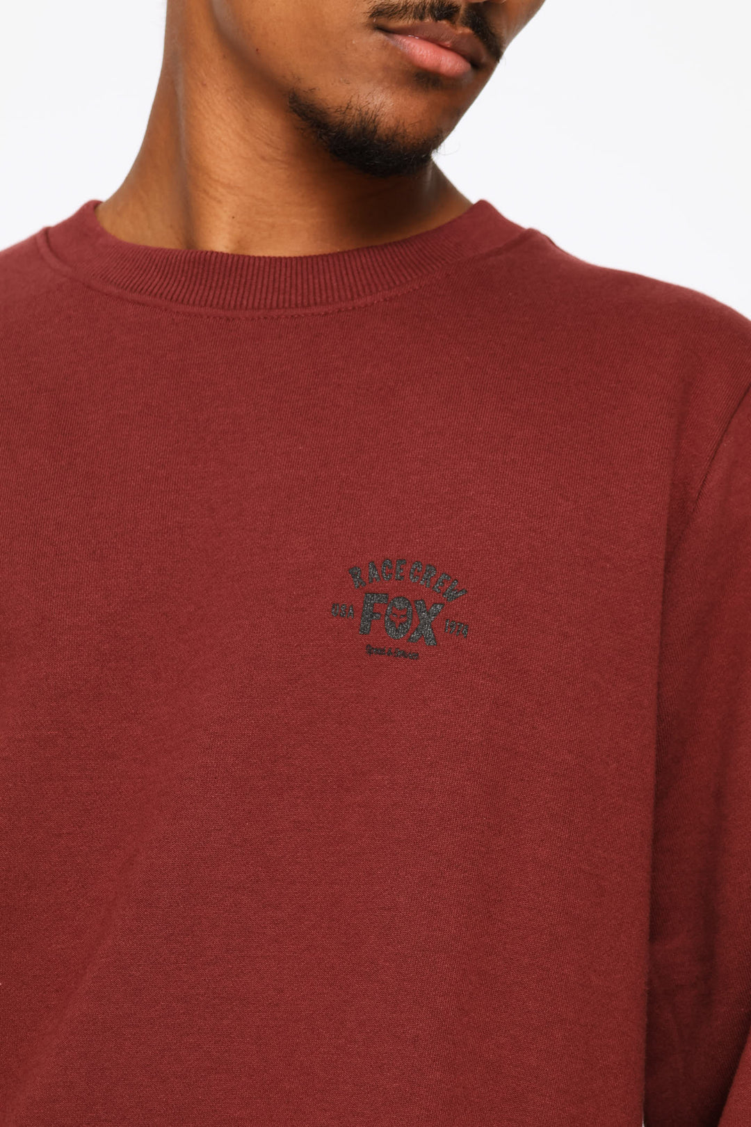 Slogan Crew Top - Burgundy