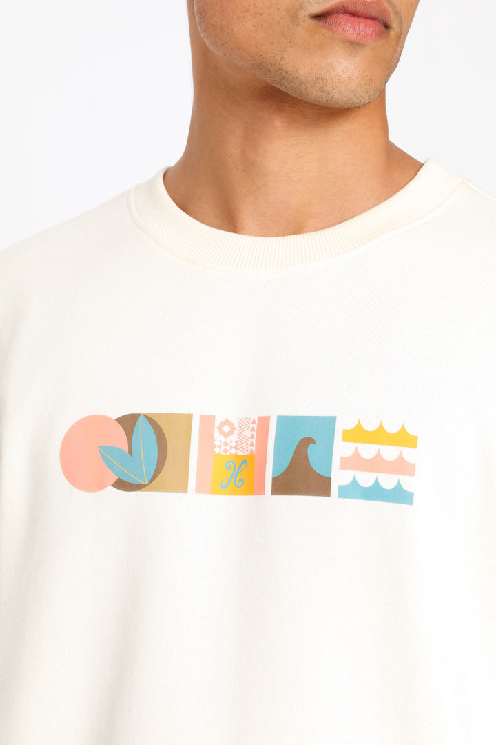 Free & Easy Crew Top - Off White