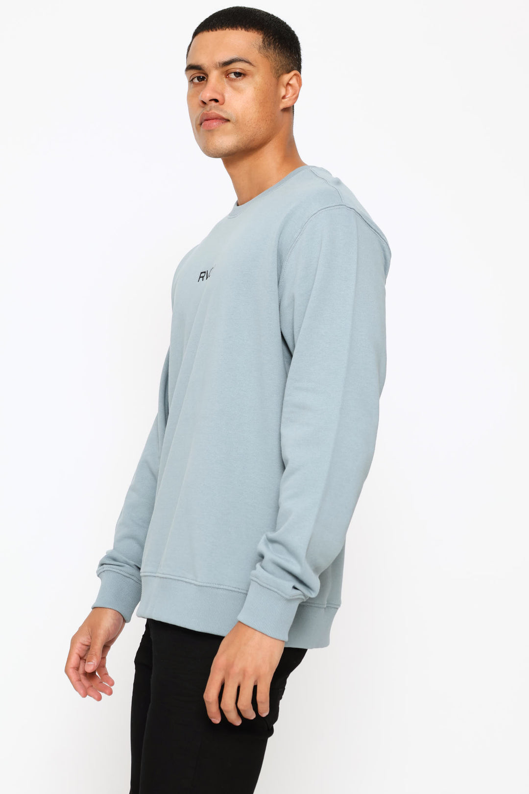 Small Logo Crew Top - Sky Blue