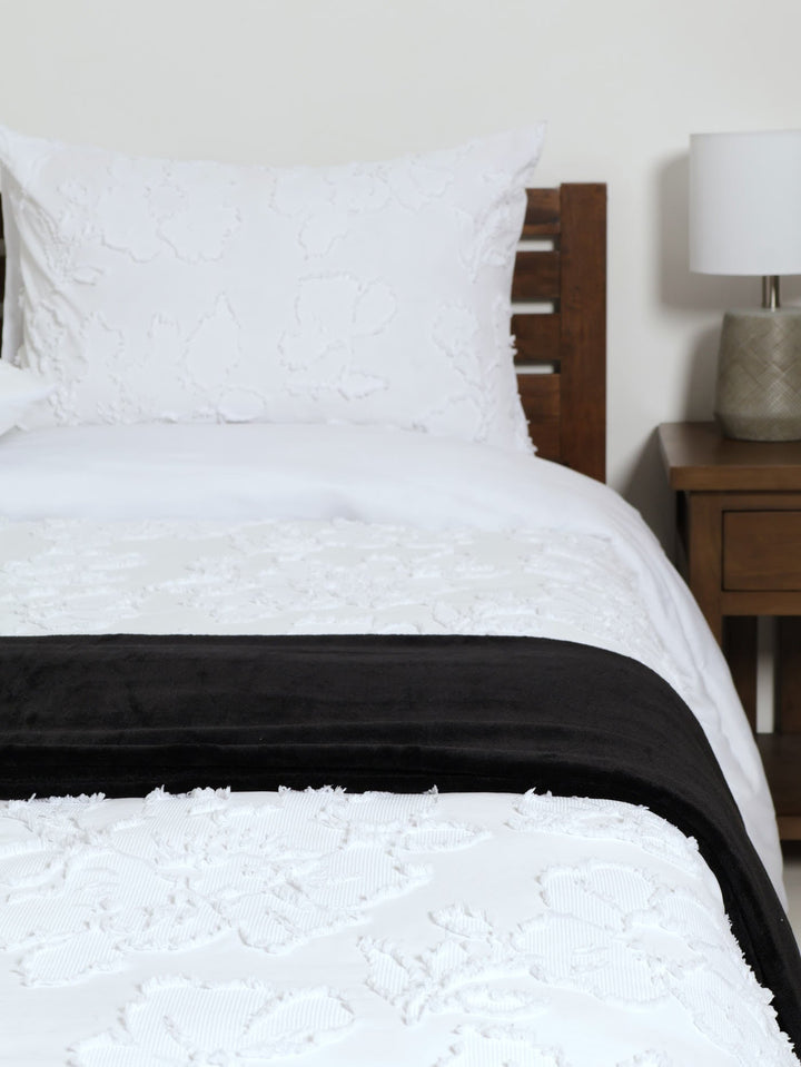 Coral Fleece Blanket - Black