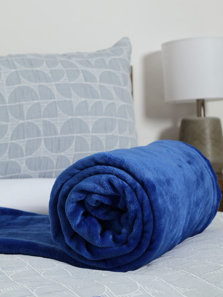 Coral Fleece Blanket - Royal Blue