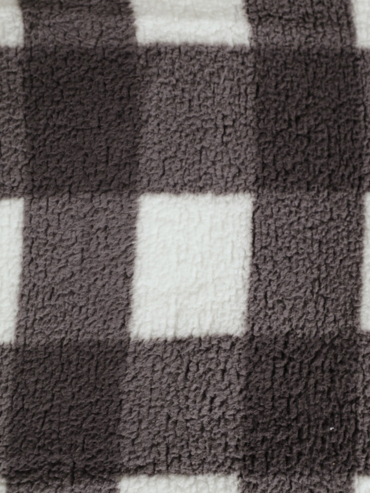 Scottish Checked Sherpa Blanket