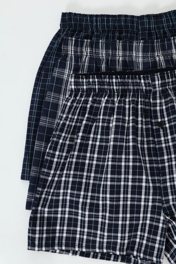 3 Pack Value Boxers - Blue