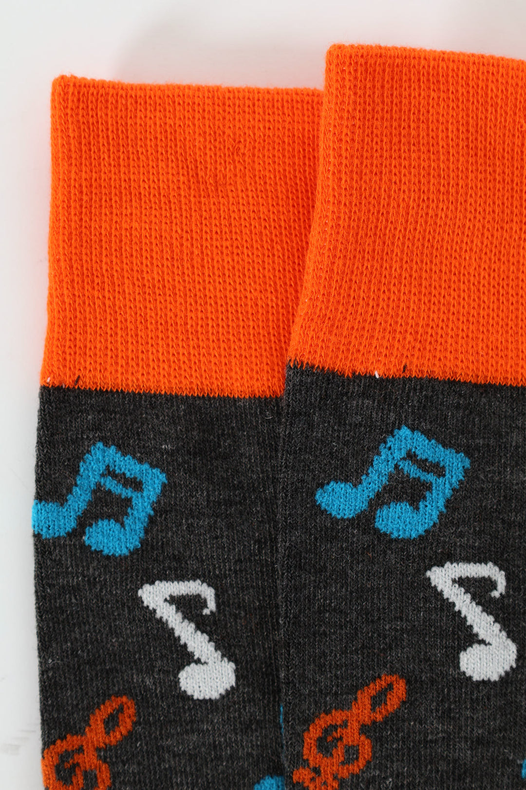 Musical Notes Single Anklet Socks - Charcoal