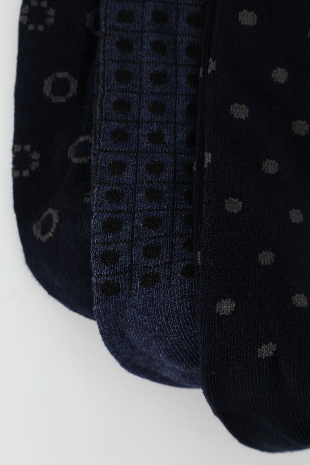 3 Pack Fashion Anklet Socks - Blue/Grey
