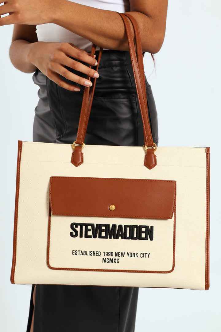 Bence Large Tote Bag - Cognac