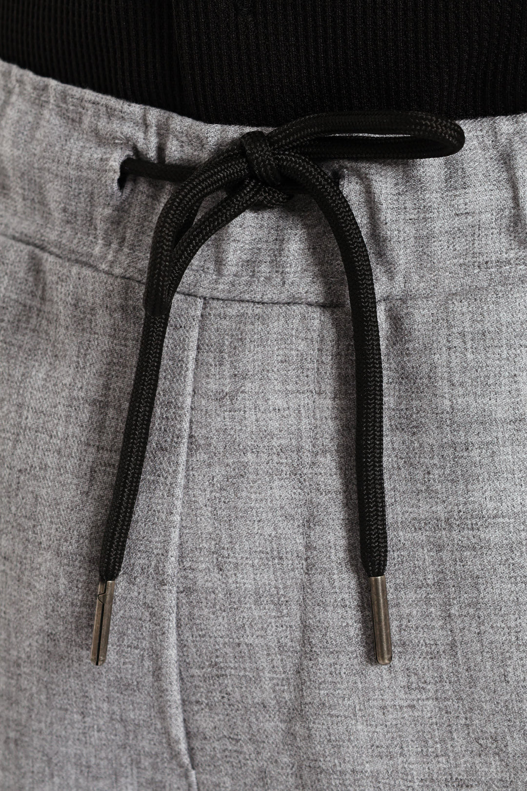 Elasticated Trousers - Grey Melange