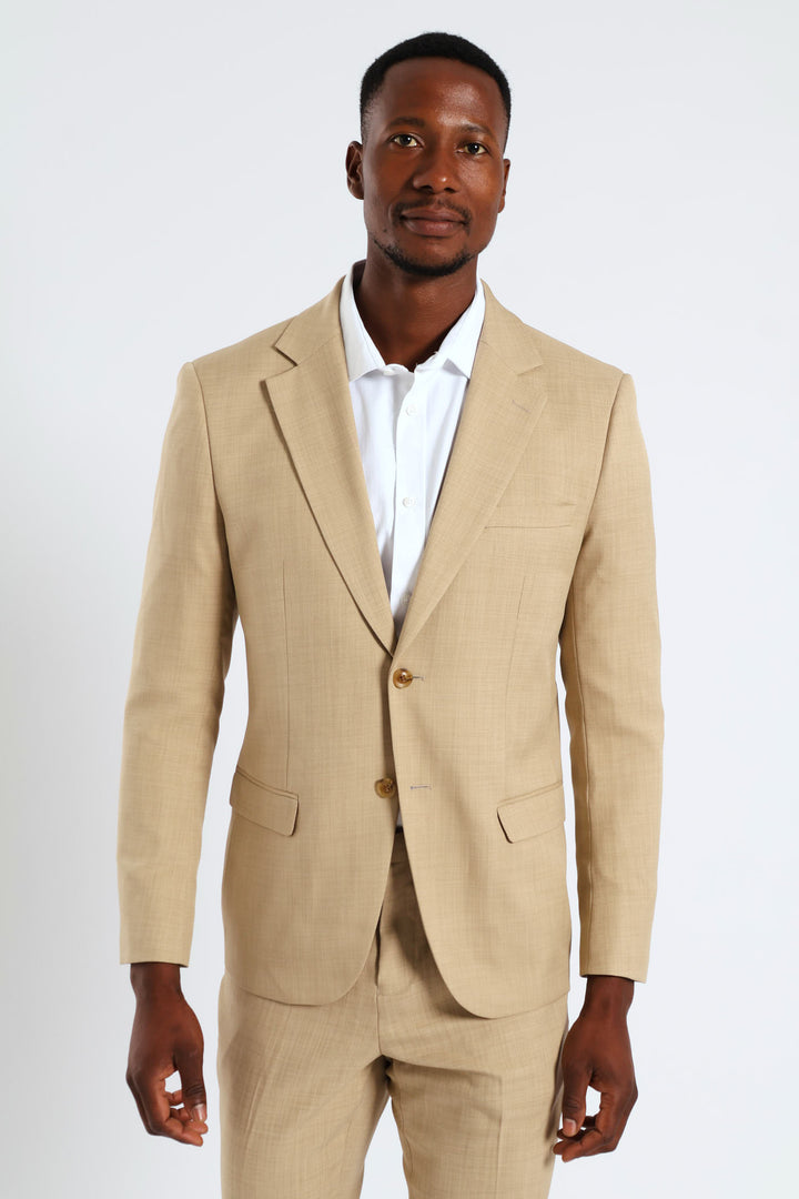 Slim Fit Essential Suit Jacket - Tan