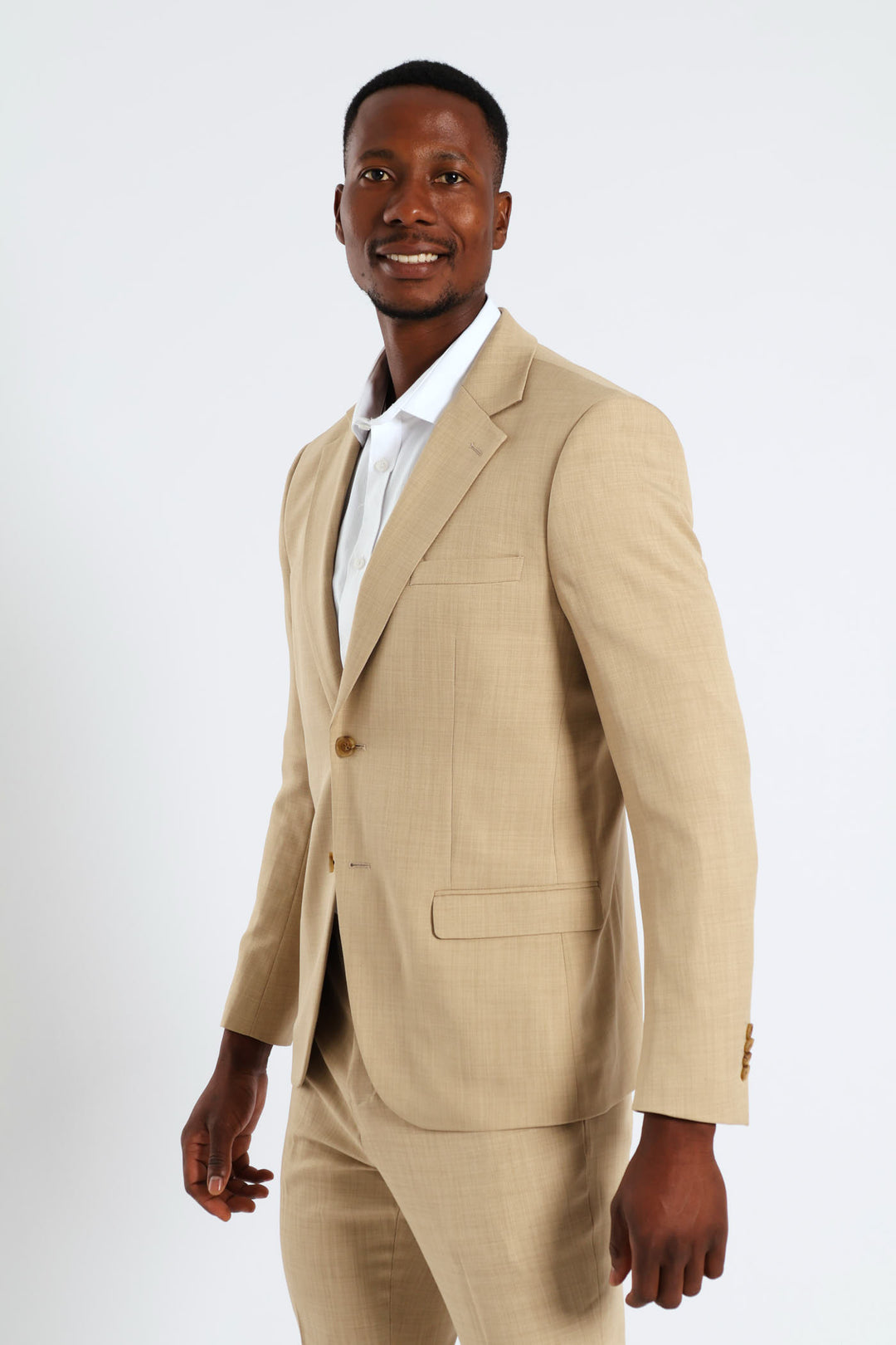 Slim Fit Essential Suit Jacket - Tan