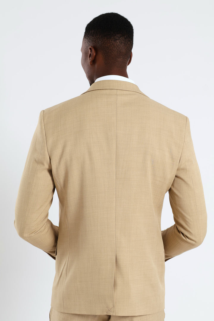 Slim Fit Essential Suit Jacket - Tan