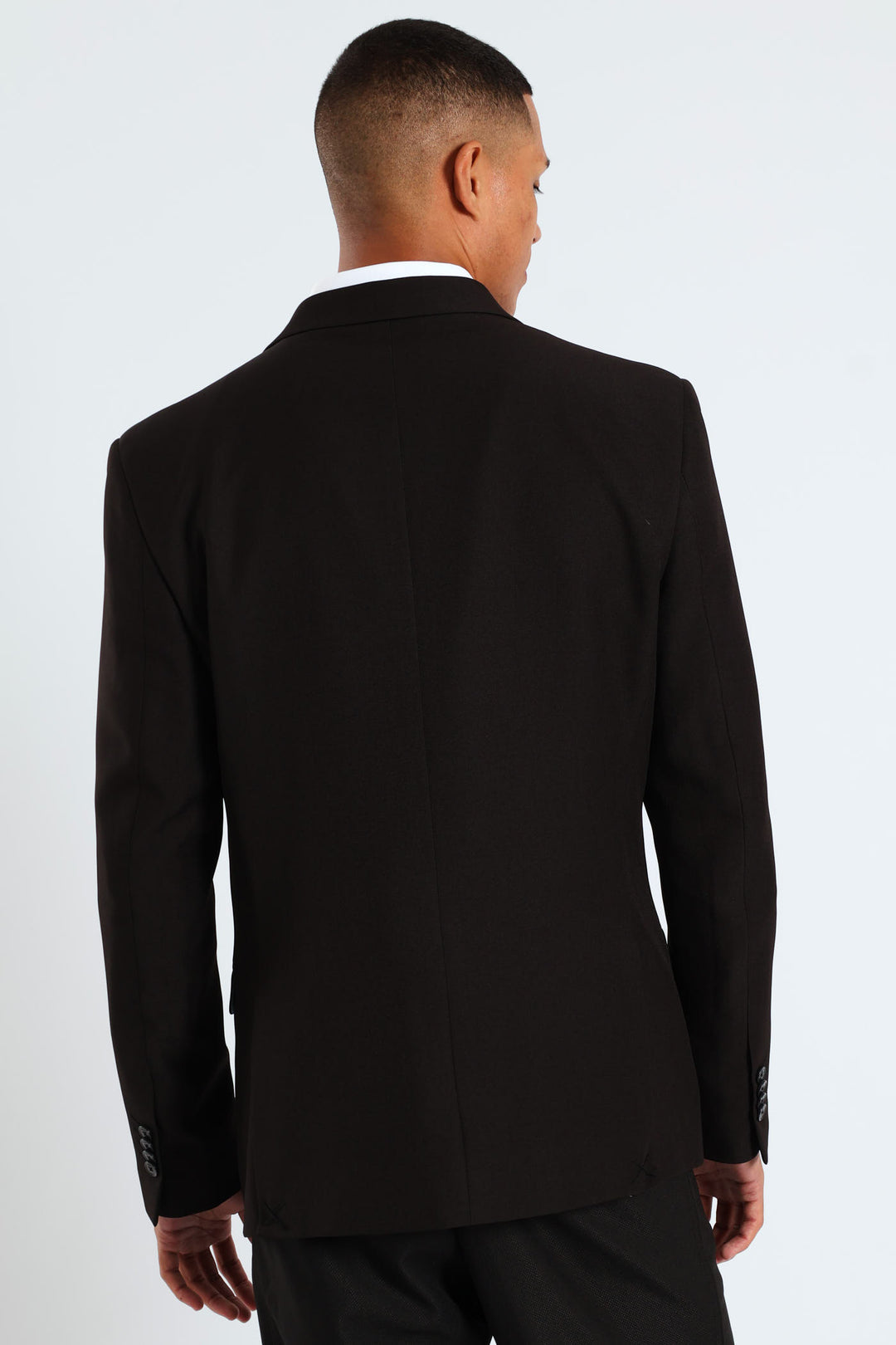 Double Breasted Suit Jacket - Black