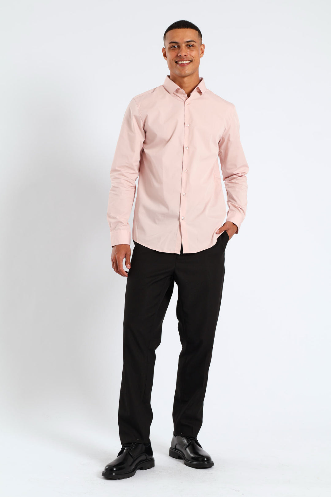 Easy Care Long Sleeve Shirt - Light Pink